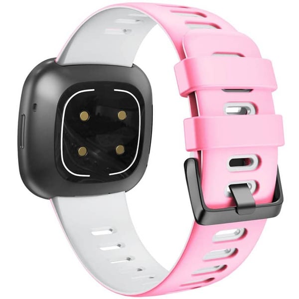 Twin Sport klokkereim til Fitbit Versa 3 - Rosa/hvit