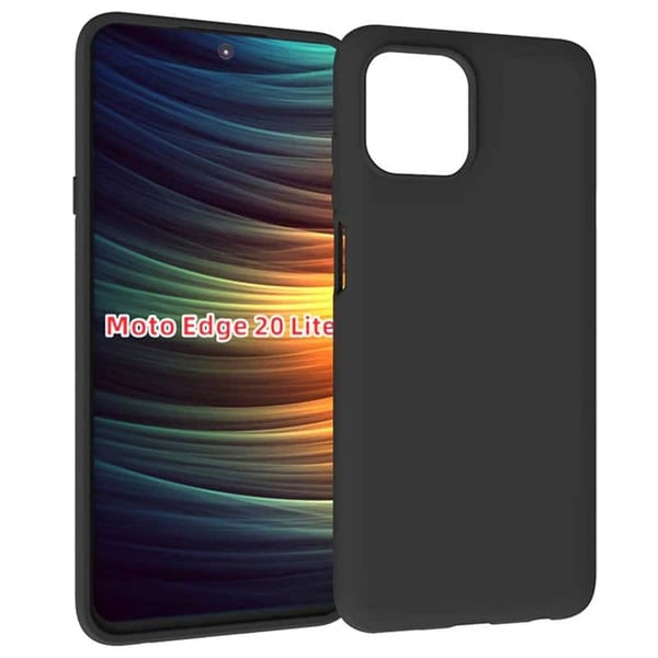 Silikone cover til Motorola Edge 20 Lite - Sort