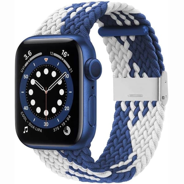 Flettet klokkereim til Apple Watch 6 (40mm) - Bluewhite