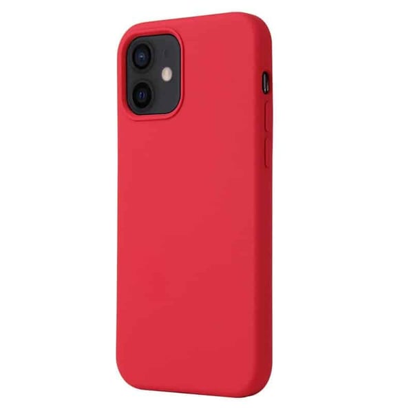 Liquid silikone cover til Apple iPhone 12 Mini - China Red