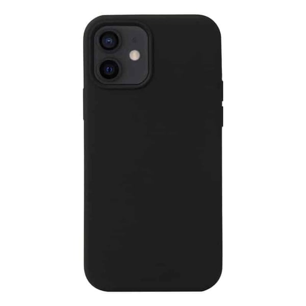 Liquid silikonisuoja Apple iPhone 12 Mini - Musta