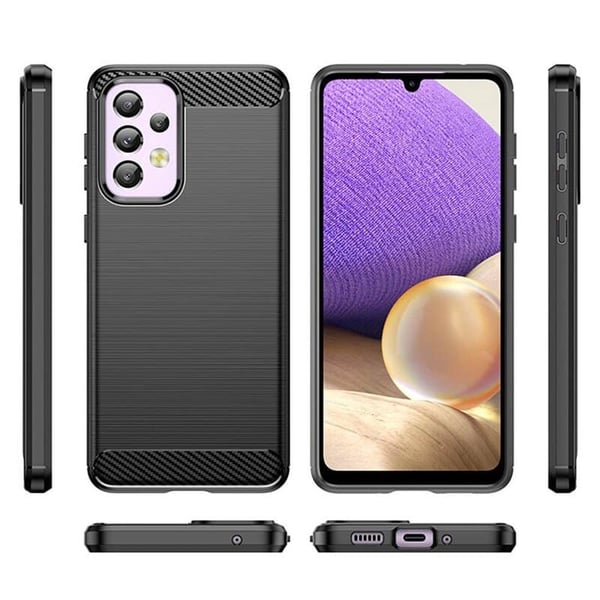 BÃ¸rstet silikone cover til Samsung Galaxy A33 5G - Sort