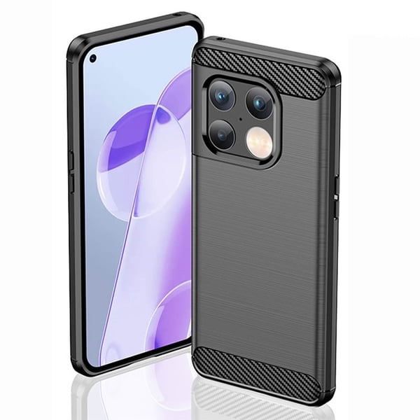 Harjattu TPU kuori OnePlus 10 Pro 5G - Musta