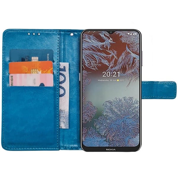 Wallet cover 3-kort til Nokia G10 - Lyseblå