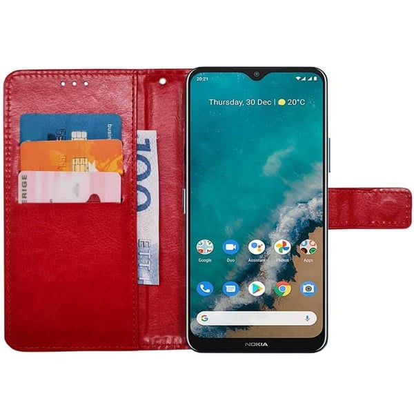 Wallet cover 3-kort til Nokia G50 - Rød