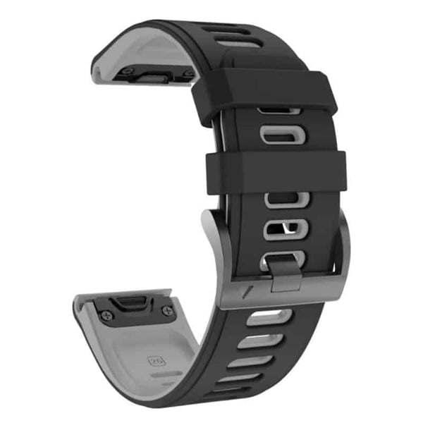 Twin Sport klockarmband till Garmin Fenix 7S - Svart/GrÃ¥