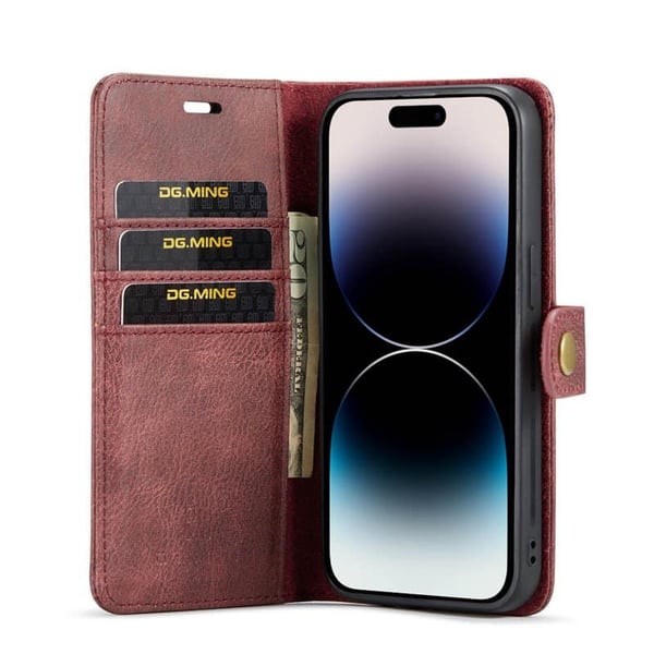 Wallet DG-Ming 2i1 til Apple iPhone 14 Pro - Rød