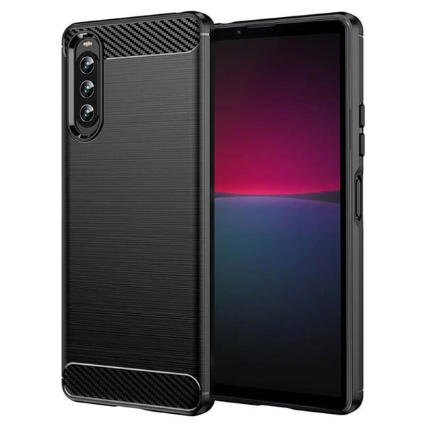 Børstet silikone cover til Sony Xperia 10 IV - Sort