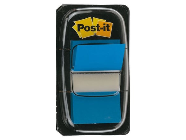 Index POST-IT 25,4x43,2mm kornblå 50/fp 12st