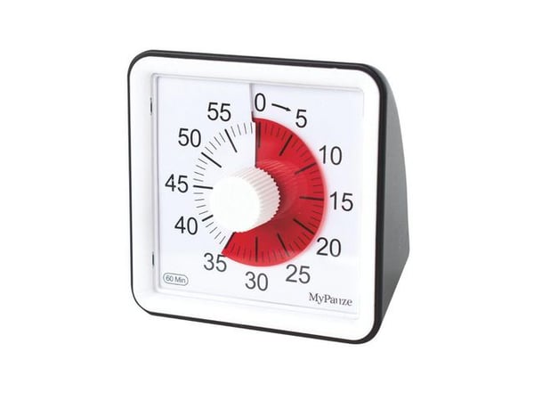 Timer Koncentrationsklocka 8x8cm svart