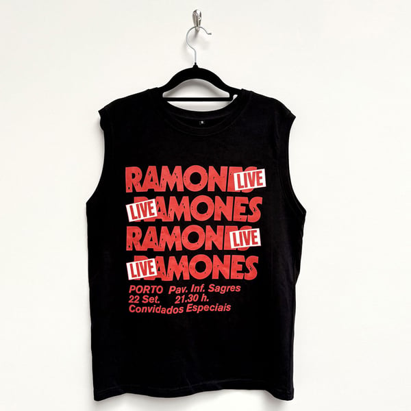 Ramones Unisex Tank T-Shirt: Concert (Black) (XX-Large)