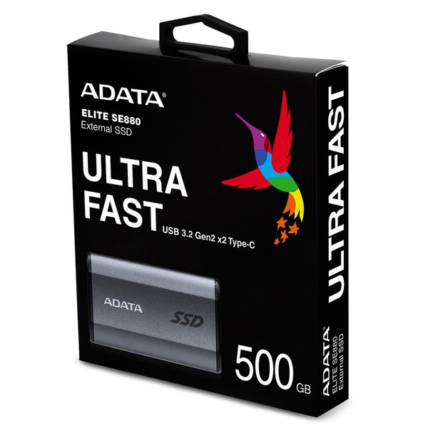 ADATA Elite SE880 500GB Grå Ekstern SSD-drev
