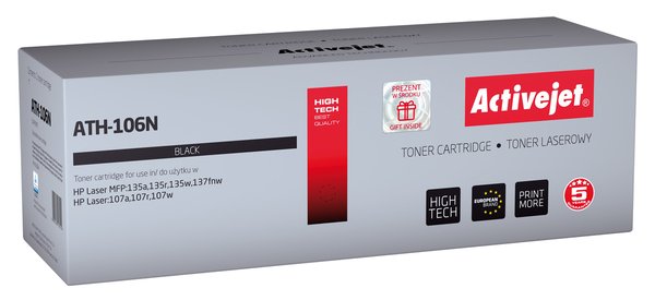 Activejet -toneri HP 106A W1106A, new ATH-106N Activejet -toneri HP 106A W1106A, new ATH-106N