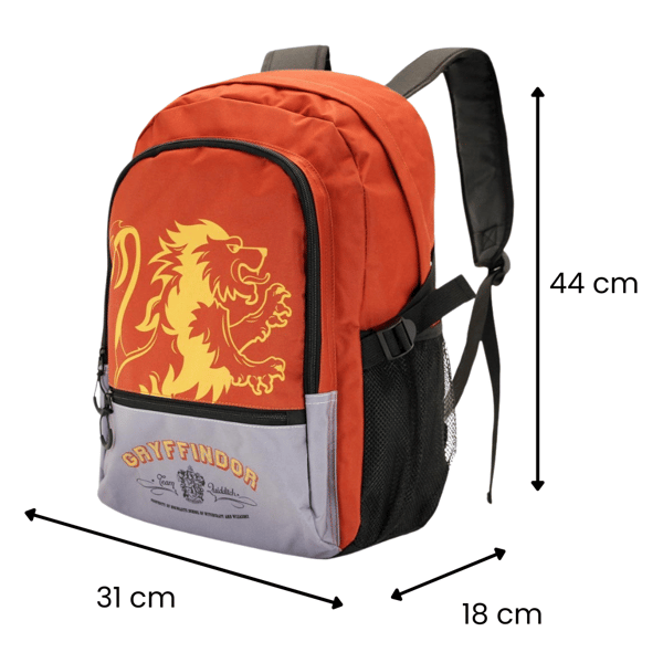 Harry Potter Gryffindor Rød To-rums Skolerygsæk 31x44x18cm