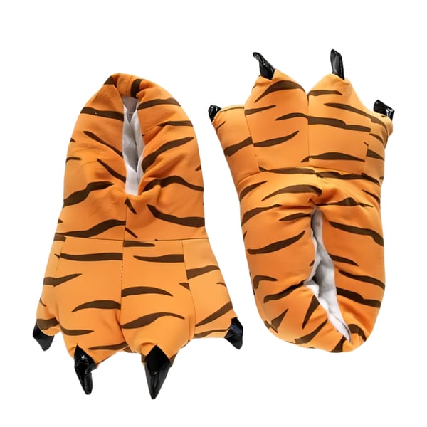 Mjuka barntofflor med 3D-tigertassar och klor 27-32