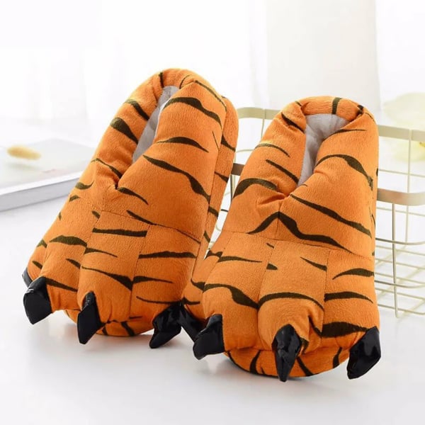 Mjuka barntofflor med 3D-tigertassar och klor 27-32