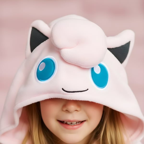 Kigurumi-pyjamas med Pokémon Jigglypuff-kostume til børn, 95-105 cm