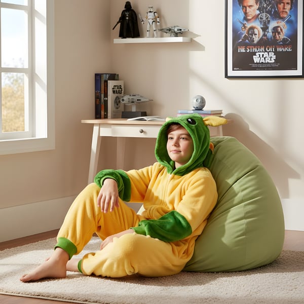 Baby Yoda Onesie Kigurumi Pyjamas Kostume Børn 95-105cm