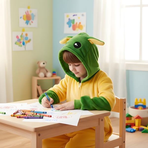 Kigurumi-pyjamas Baby Yoda kostume til børn 125-135 cm