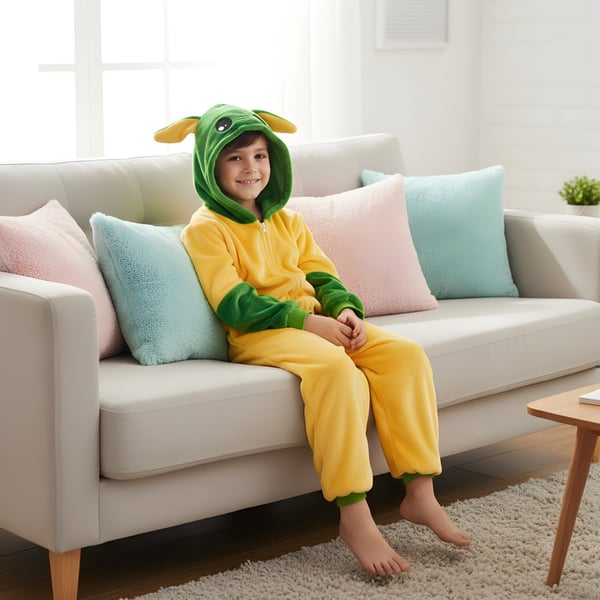 Kigurumi-pyjamas Baby Yoda kostume til børn 135-145 cm