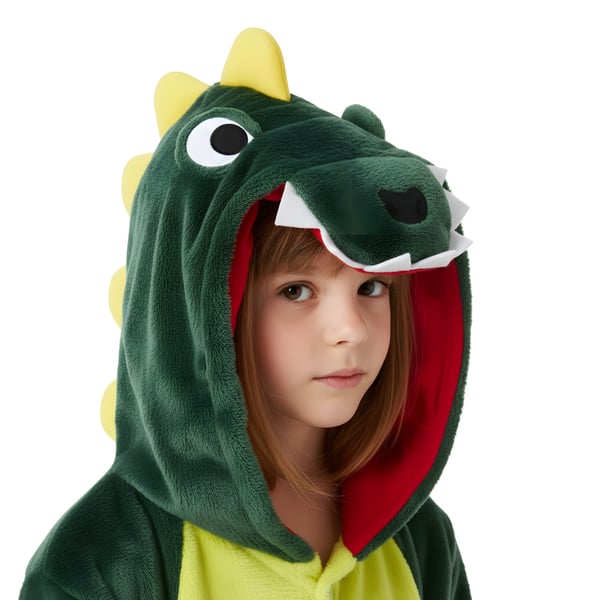 Kigurumi-pyjamas med dinosaur-kostume 105-115 cm