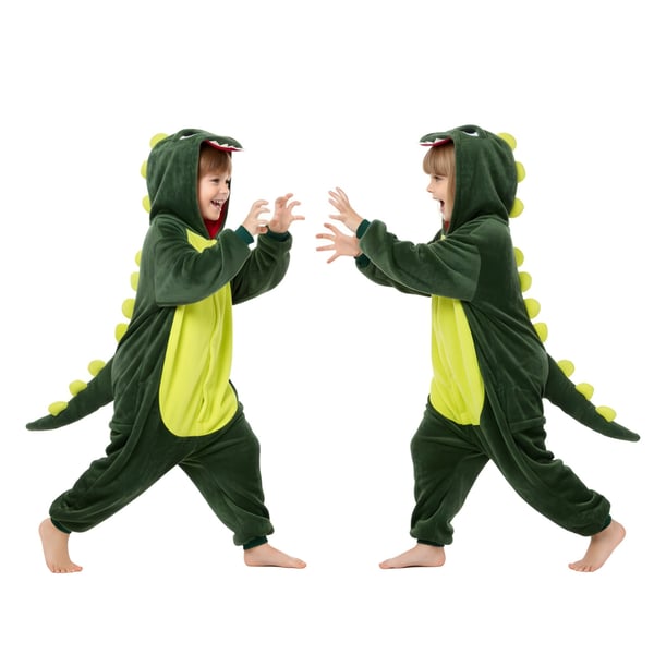 Kigurumi-pyjamas med dinosaur-kostume 115-125 cm