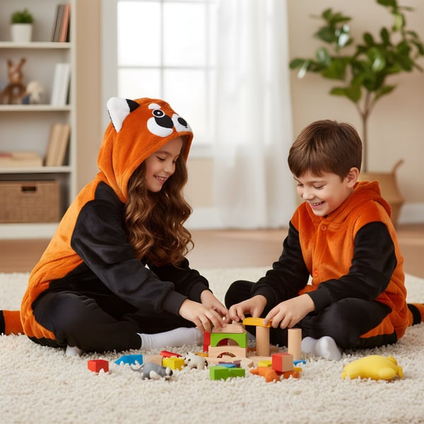Kigurumi Pyjamas Röd Panda Onesie Kostym Barn 125-135cm