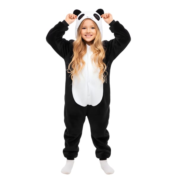 Kigurumi Pyjamas Kostume Panda Børn 125-135cm