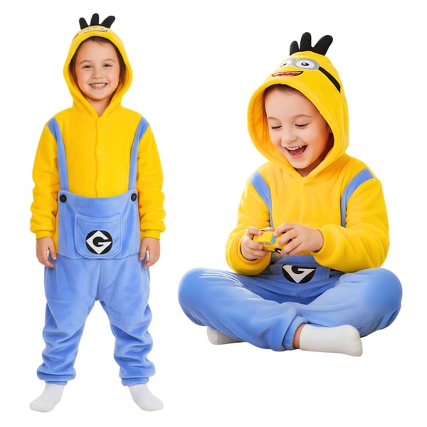 Kigurumi-pyjamas för barn Minion 95-105 cm Kigurumi-pyjamas för barn Minion 95-105 cm
