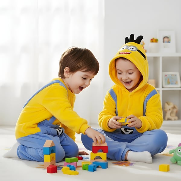 Kigurumi-pyjamas för barn Minion 105-115 cm
