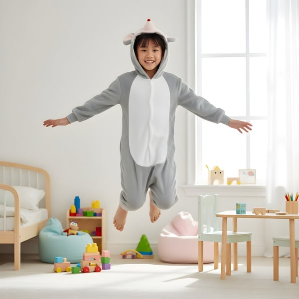 Mickey Mouse Kigurumi Pyjamas Kostume Børn 105-115cm