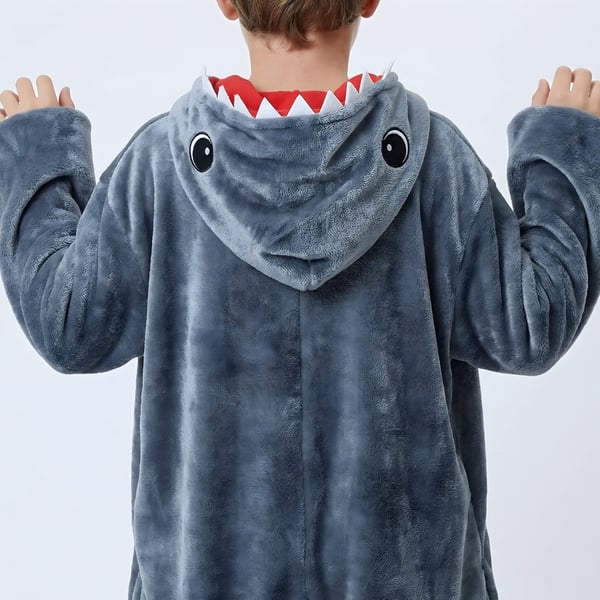 Kigurumi-pyjamas med haj barn 115-125 cm