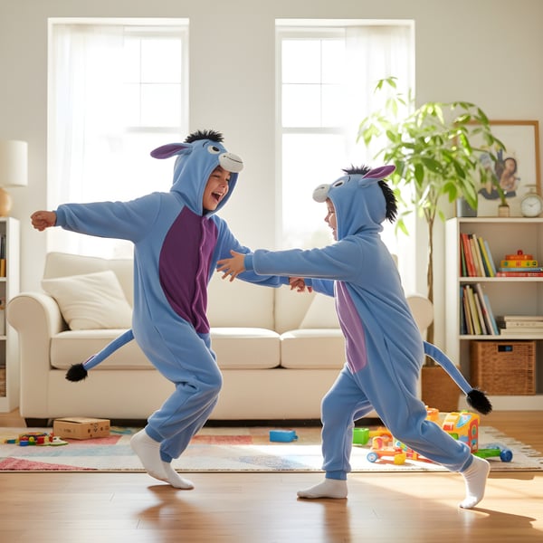 Onesie Kigurumi-pyjamasdräkt Åsna Eeyore barn 95-105cm