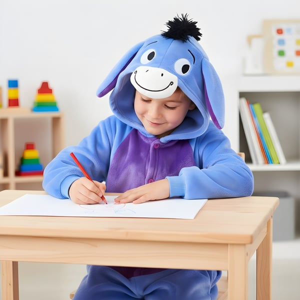 Onesie Kigurumi-pyjamasdräkt Åsna Eeyore barn 95-105cm