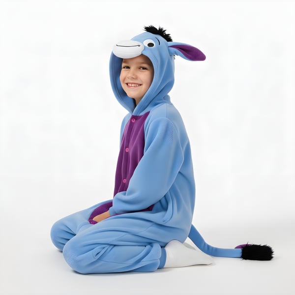 Kigurumi-pyjamas med Eeyore-åsna, barn 125-135 cm