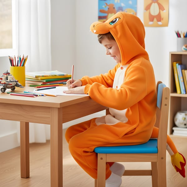 Onesie Kigurumi Pyjamas Pokemon Charmander kostume børn 135-145 cm