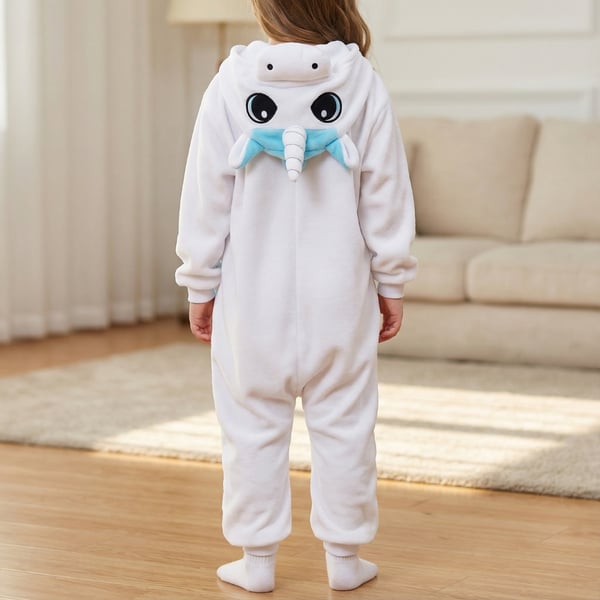 Kigurumi Onesie Pyjamas Kostume Forklædning Hvid Enhjørning Børn 135-145cm