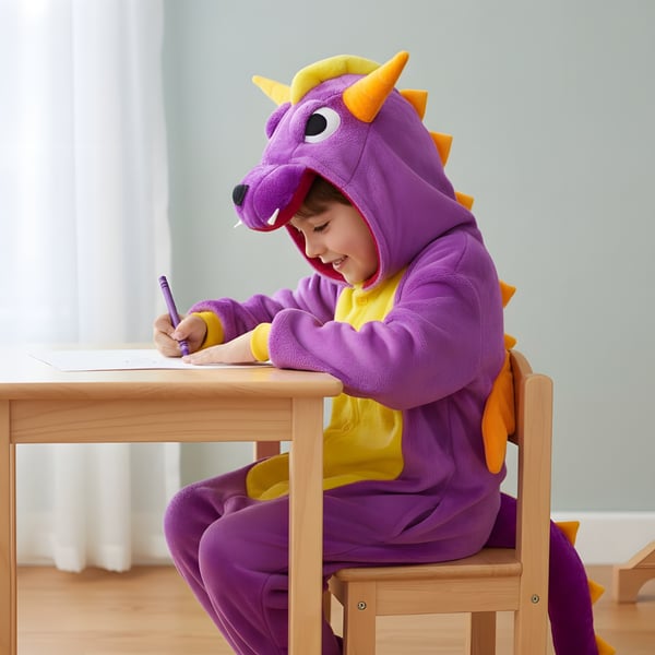 Kigurumi-pyjamas Spyro-kostume til børn 105-115 cm