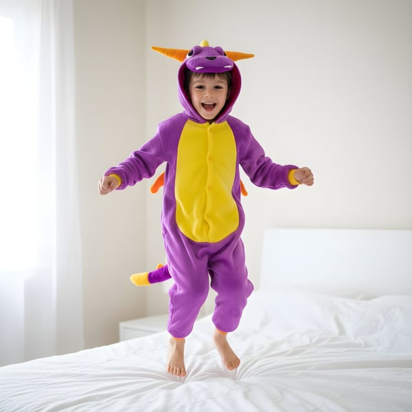 Onesie Kigurumi -pyjama Spyro-asu lapsille 95-105cm