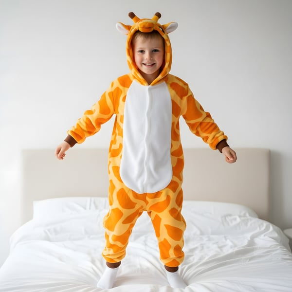 Kigurumi-pyjamas med giraf til børn, 95-105 cm