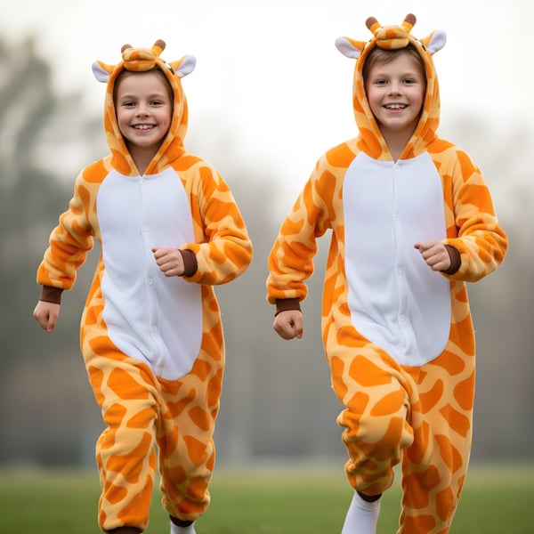Kigurumi-pyjamas med giraf til børn, 95-105 cm