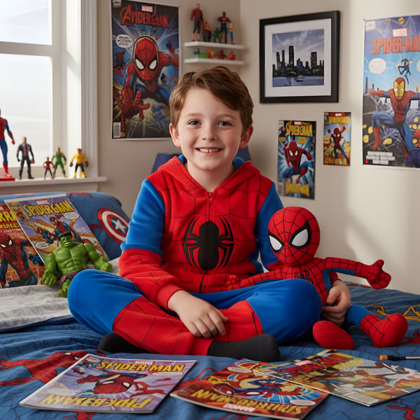 Kigurumi Spider-Man Onesie pyjamasdräkt 105-115cm