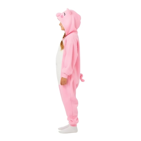 Kigurumi pyjamas kostume forklædt lyserød gris 125-135cm