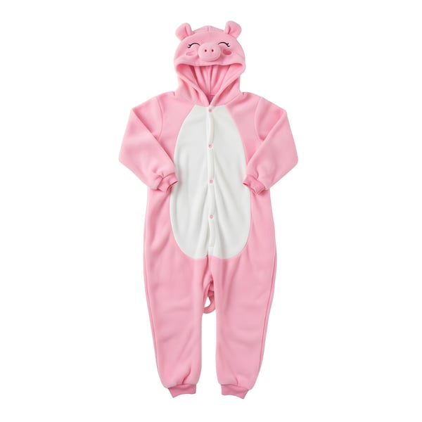 Kigurumi-pyjamas rosa grå barn 95-105 cm