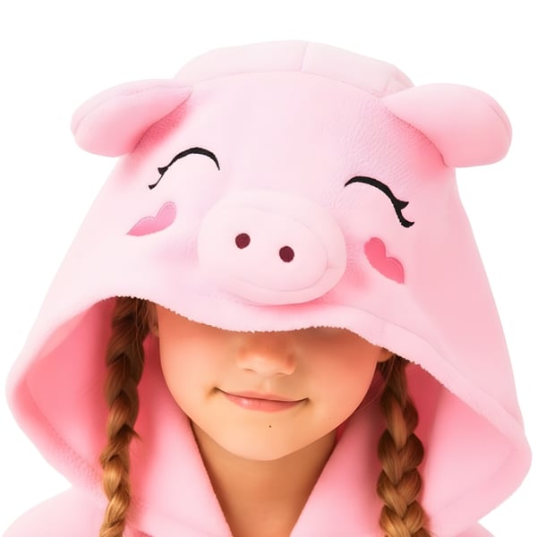 Kigurumi-pyjamas rosa grå barn 95-105 cm