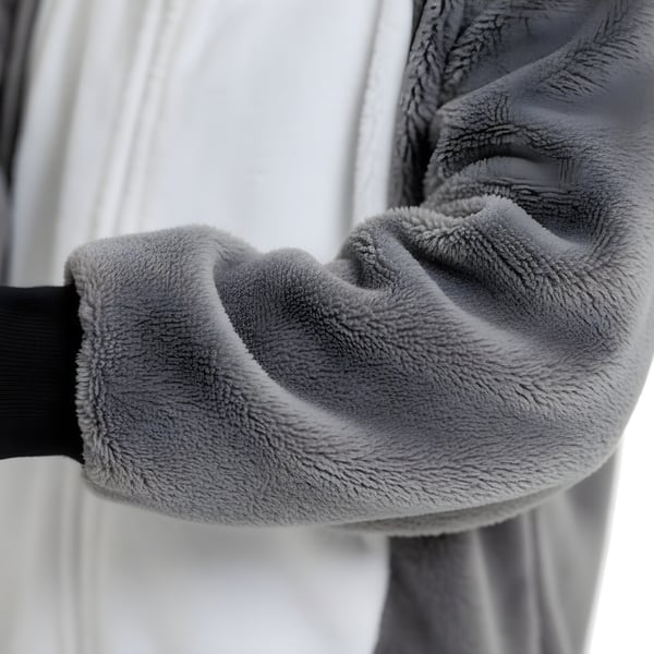 Kigurumi pyjamas kostume grå husky børn 105-115cm