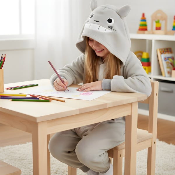 Kigurumi-pyjamas Totoro-kostym för barn 95-105 cm