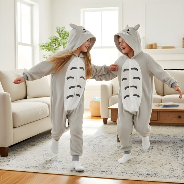 Kigurumi-pyjamas Totoro-kostym för barn 95-105 cm