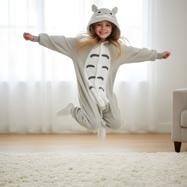 Kigurumi-pyjamas Totoro-kostym för barn 125-135 cm