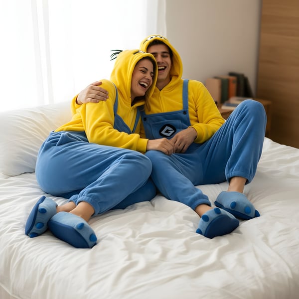 Kigurumi-pyjamas Minion-kostume størrelse: 145-155 cm